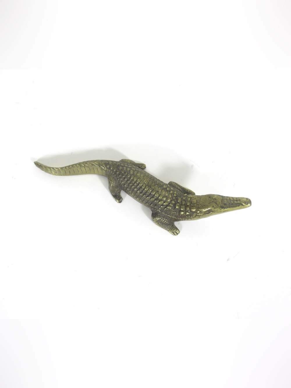 Vintage Brass Crocodile Alligator